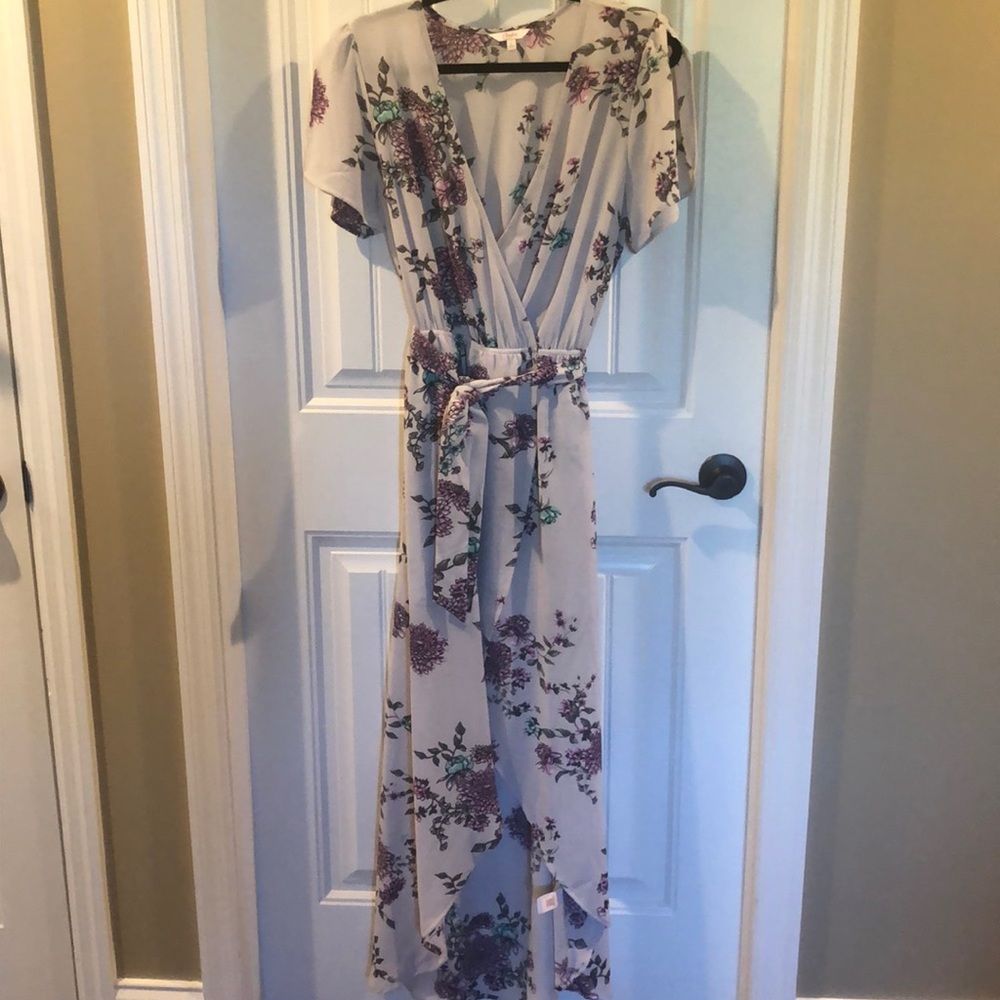 Light purple floral romper/dress